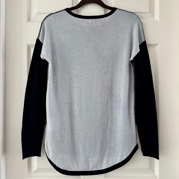 Smartwool Shadow Pine Colorblock Crew Sweater Black Gray Size Small *Flaw* - Picture 7 of 11